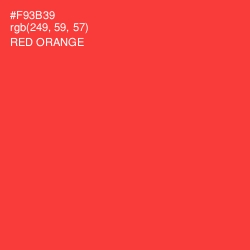 #F93B39 - Red Orange Color Image